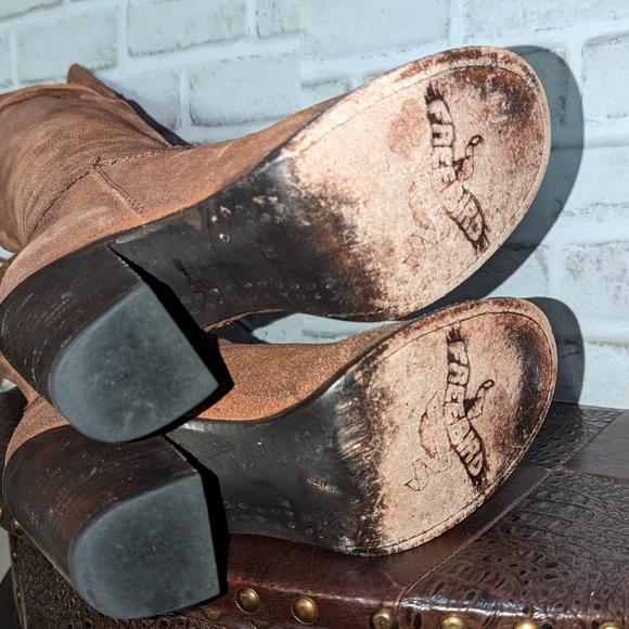 FreeBird Brock Over the Knee Brown Suede Boots size 8 - Picture 9 of 14